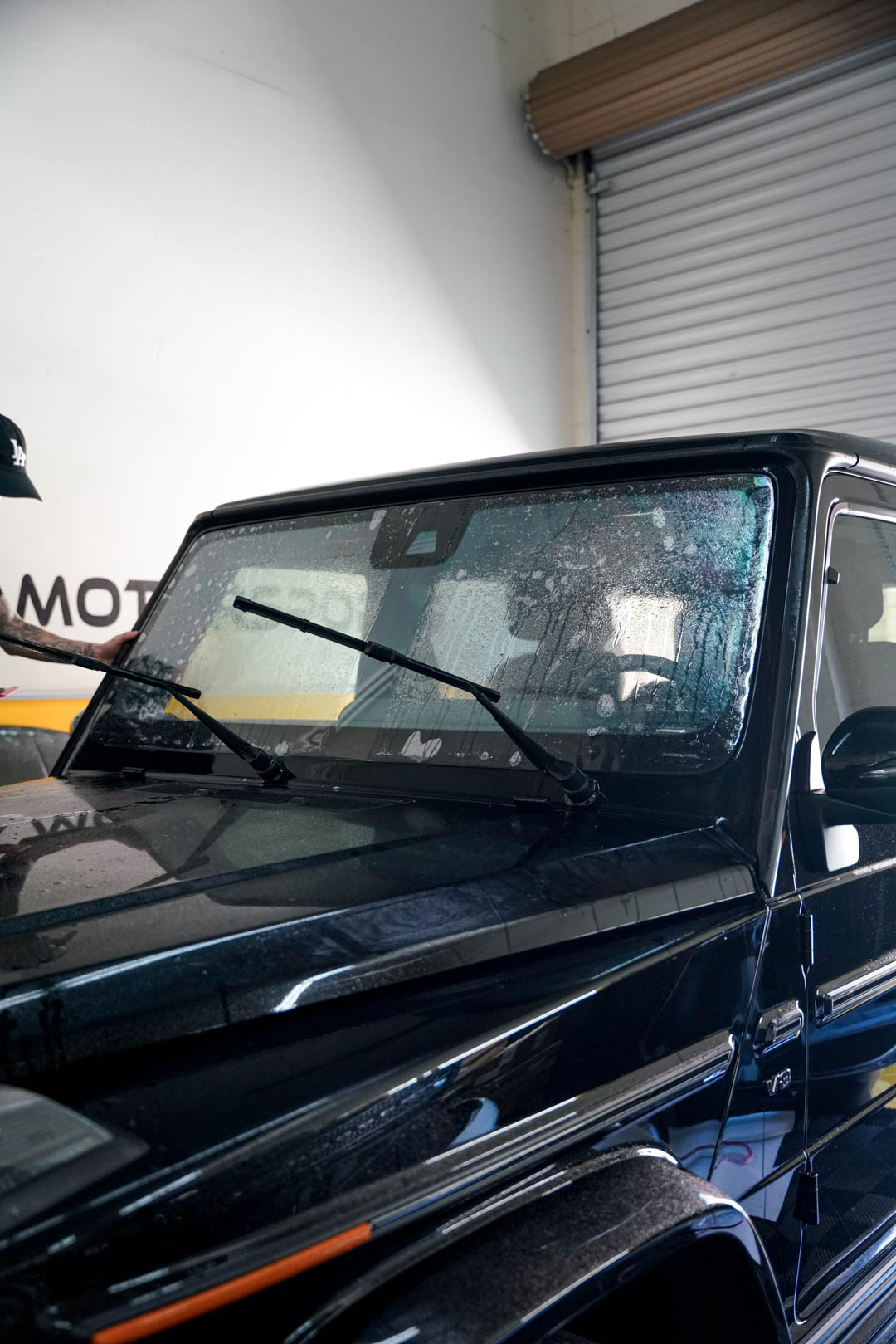 G63 AMG getting Ceramic Window Tint on Front Windshield